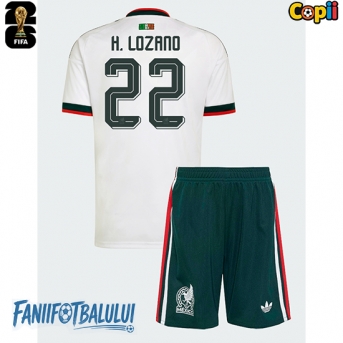 Mexic Hirving Lozano #22 Echipament de Fotbal Replică Mondial 2026 Copii Deplasare (+ Șorturi)